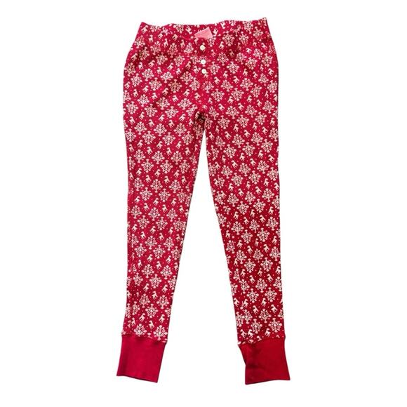 Old Navy Kids Red and White Patterned Pajama Bottoms Sizes 10 & 13 - Picture 4 of 6